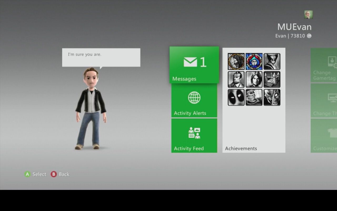 Profil Xbox 360.