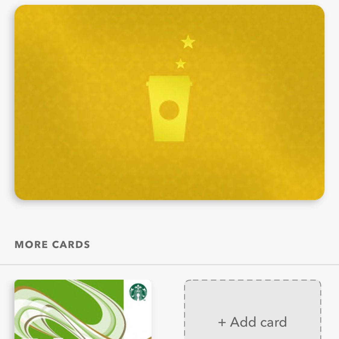 Screenshot aplikace Starbucks