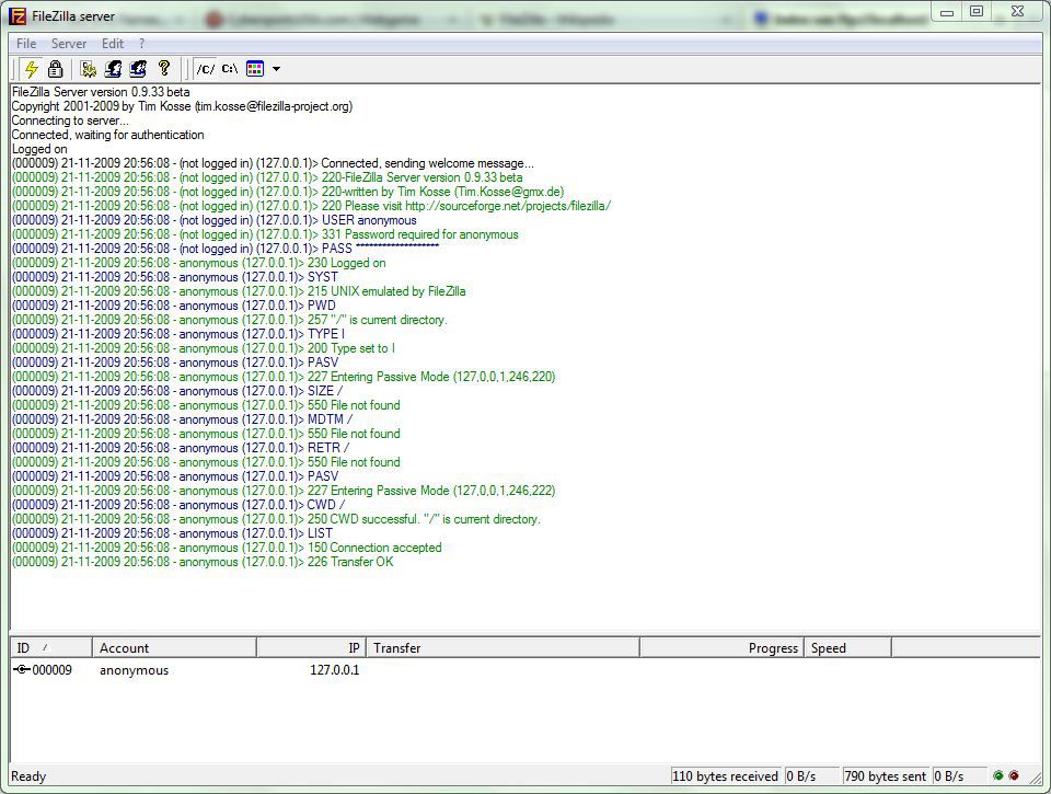 FTP Session in FileZilla Server 5ad3ba111f4e1300388704fc