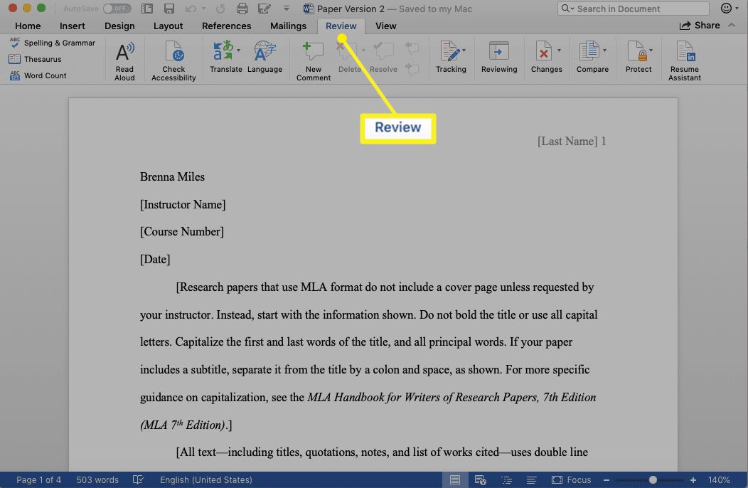 Karta Zkontrolovat vybraná v aplikaci Microsoft Word