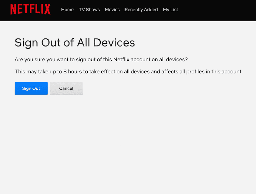 Odhlaste se ze všech zařízení na Netflixu