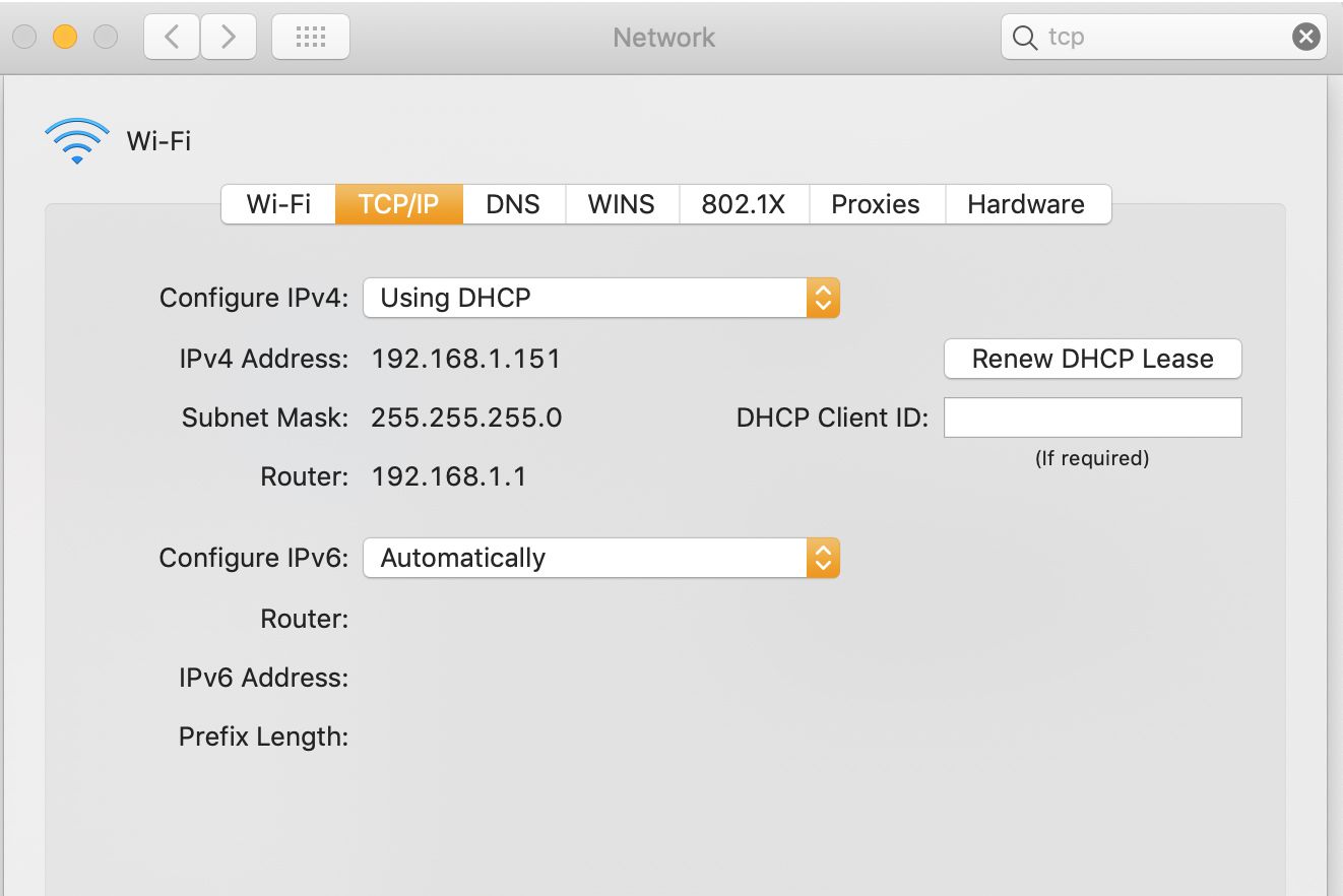 Nastavení sítě Wi-Fi v systému macOS