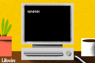 Obrazovka počítače s „1010101“