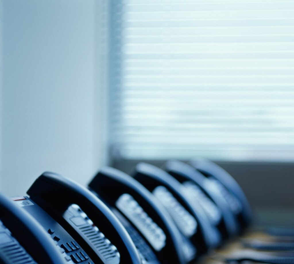 Row of Phones in a PBX Environment Jack Ambrose Getty 5775096b5f9b58587536c5e5