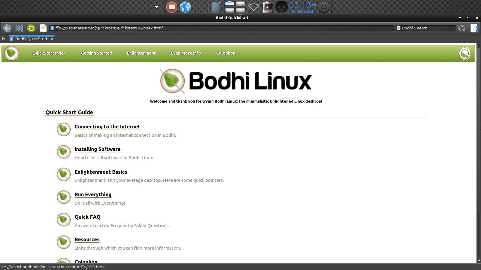 Úvodní příručka Bodhi Linux