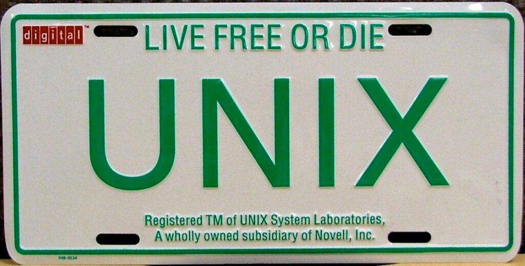 UNIX Licence Plate 5b38905a46e0fb003e2cc9c2