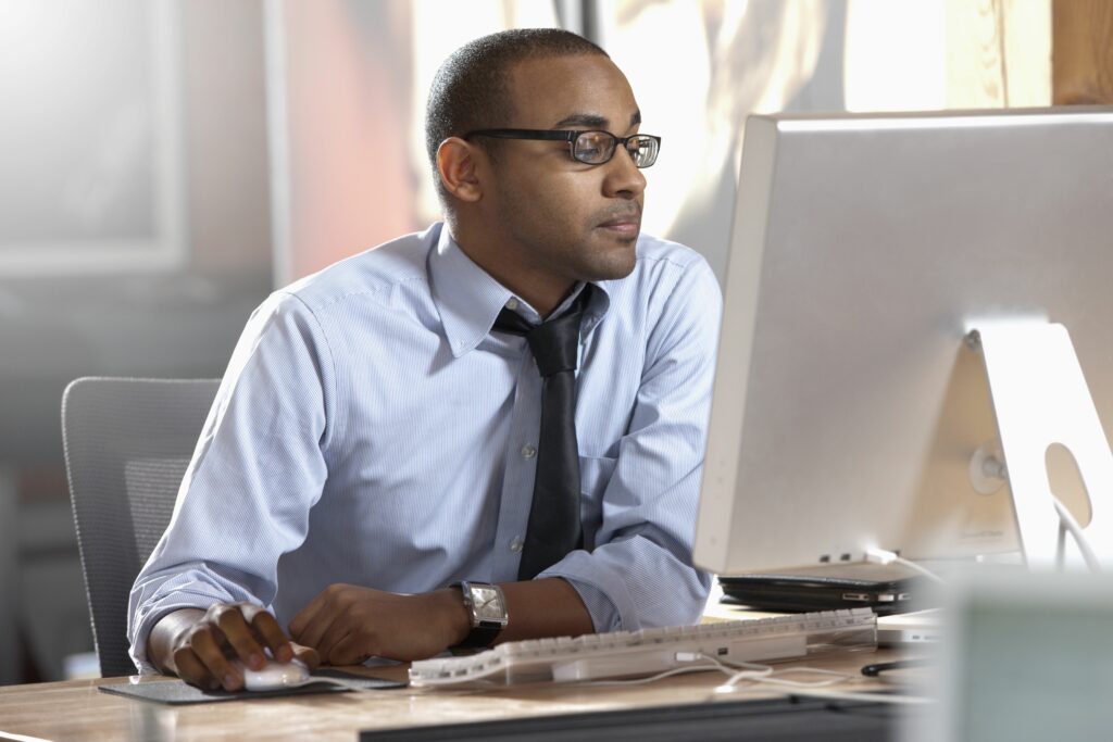 african american businessman working at desk 136802193 5a3862bb4e46ba0036d678fe