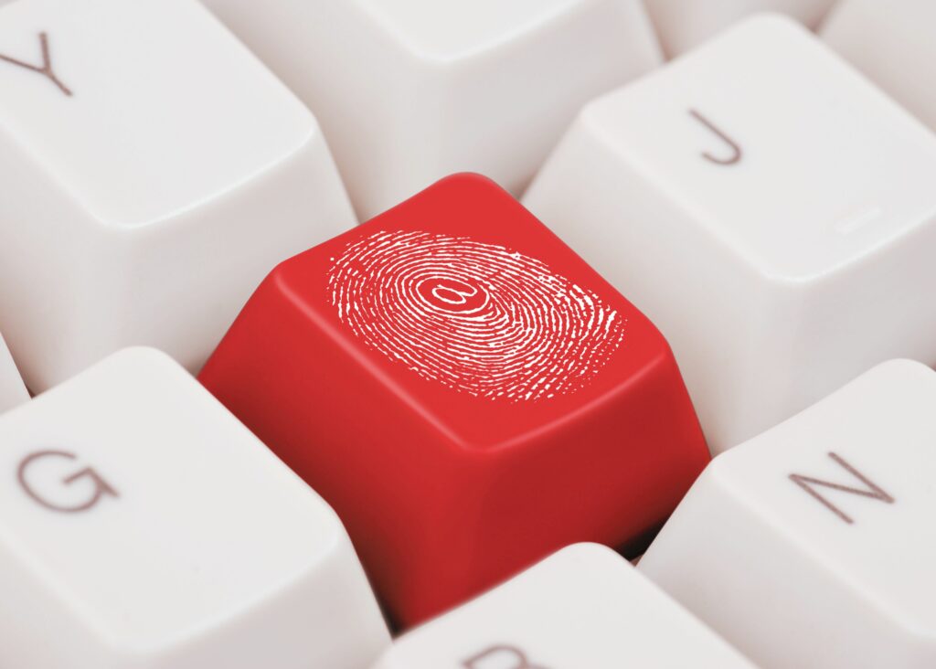 fingerprint on red key for a keyboard 184388812 5b86fdda46e0fb0050e86c8f