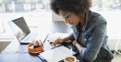 focused woman working at digital tablet in cafe 678401189 589872023df78caebc2709b1