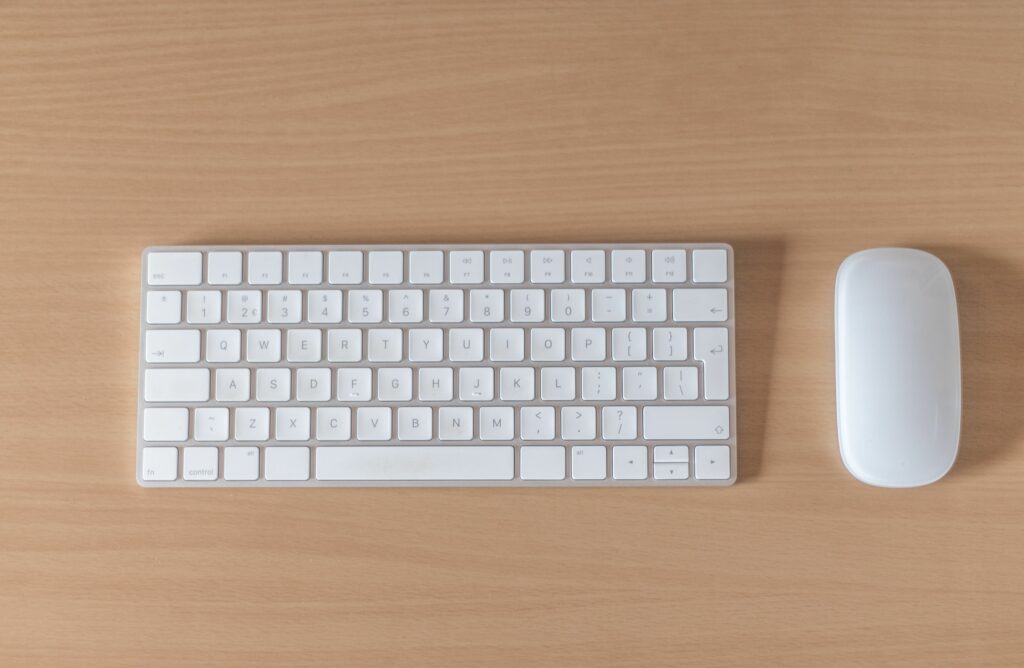 high angle view of keyboard and computer mouse on table 897088664 5c65fde446e0fb000178c0fd