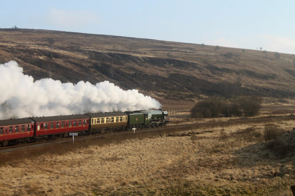 high angle view of train in countryside 680861369 5a2f031ce258f800364d5443