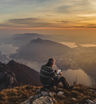 man hiker solo on the mountain during golden hour 1082336256 9918d4ae7e1b4fb99de2359795aa34c7