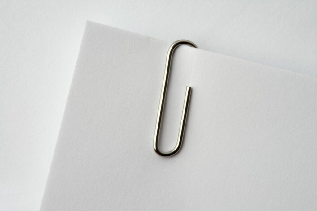 paper clip on corner of paper 72665250 57c35a9f5f9b5855e5ad5978