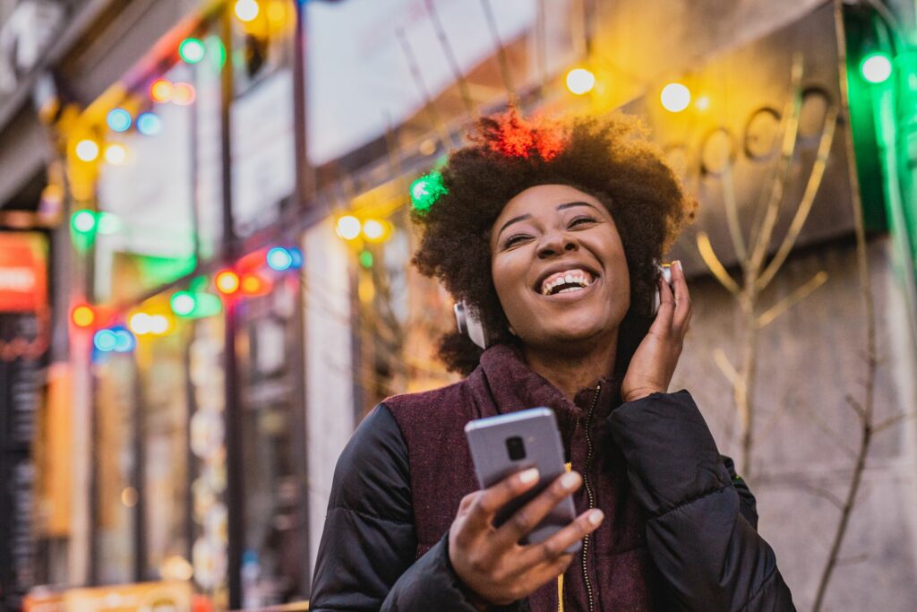 portrait of african american woman listening music 1273370190 63f3cb2621734255b3e778615048a44a