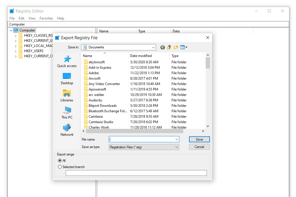 registry backup windows 10 80d8610d253b4f09ba6420885f0d3f27