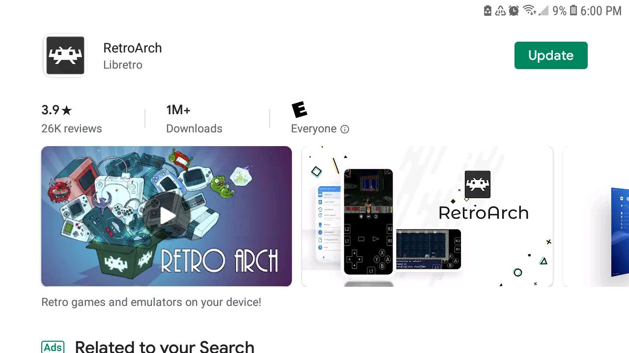 Stáhněte si mobilní aplikaci RetroArch pro Apple Store nebo Google Play.