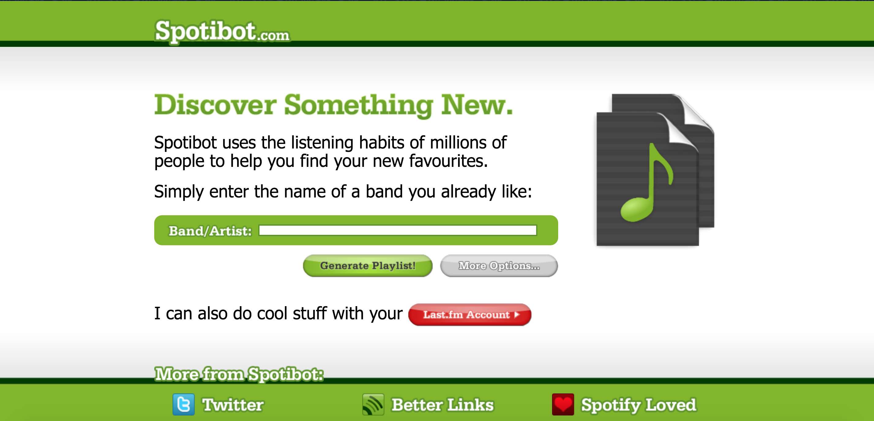 Snímek obrazovky ze serveru Spotibot.com.