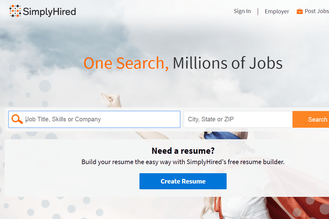Jednoduše najatý vyhledávač zaměstnání