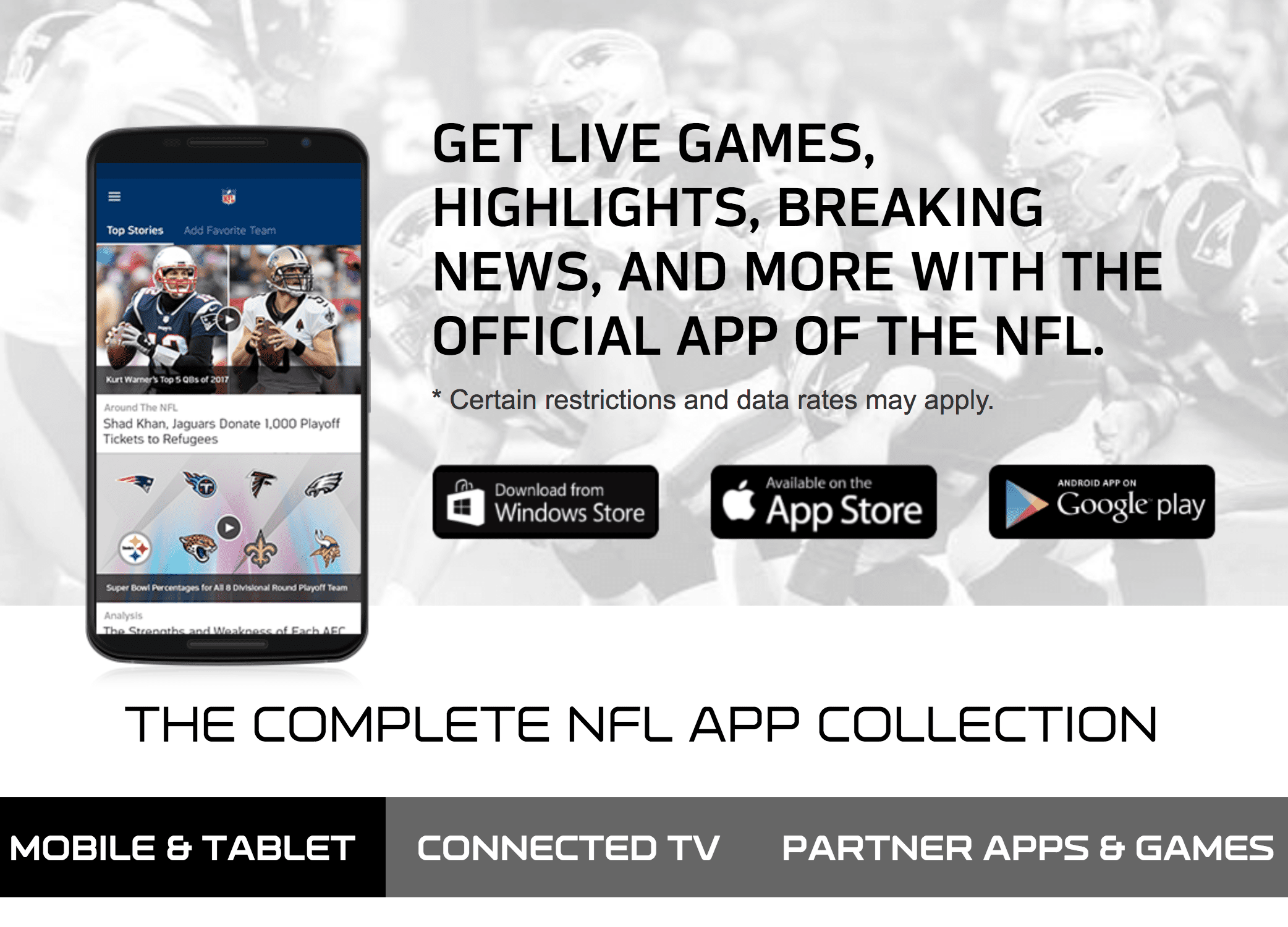 Kolekce aplikací NFL