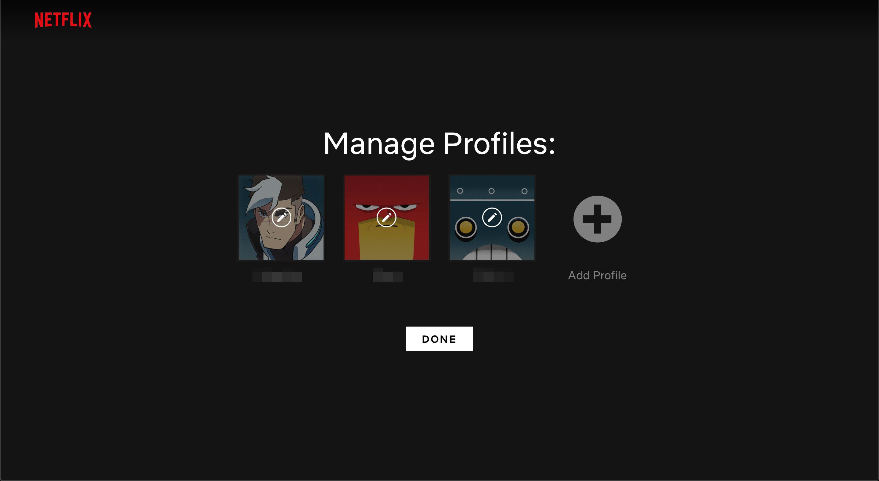 Spravujte profily na Netflixu