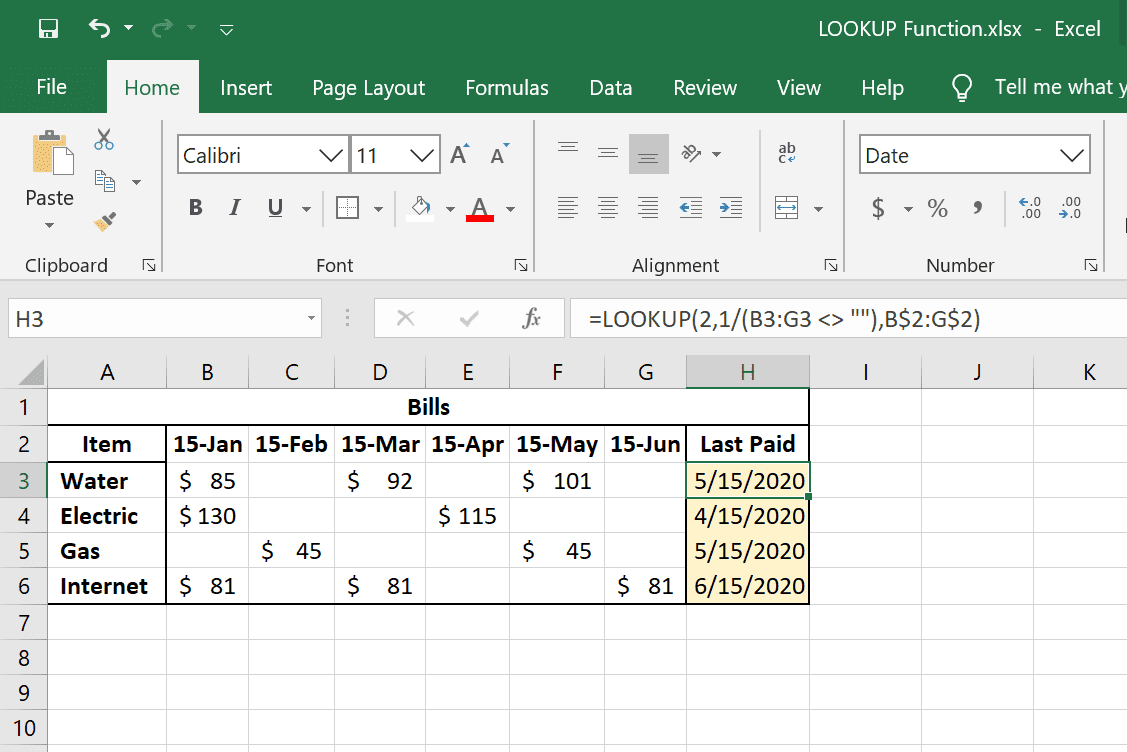 Příklady funkce VYHLEDAT funkci Excel