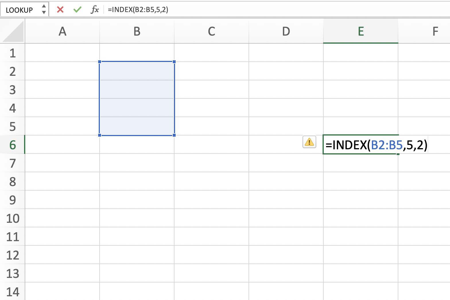 Snímek obrazovky aplikace Excel s chybou REF