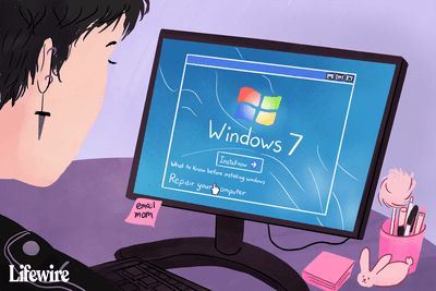 Osoba používající nástroj pro opravu systému Windows 7
