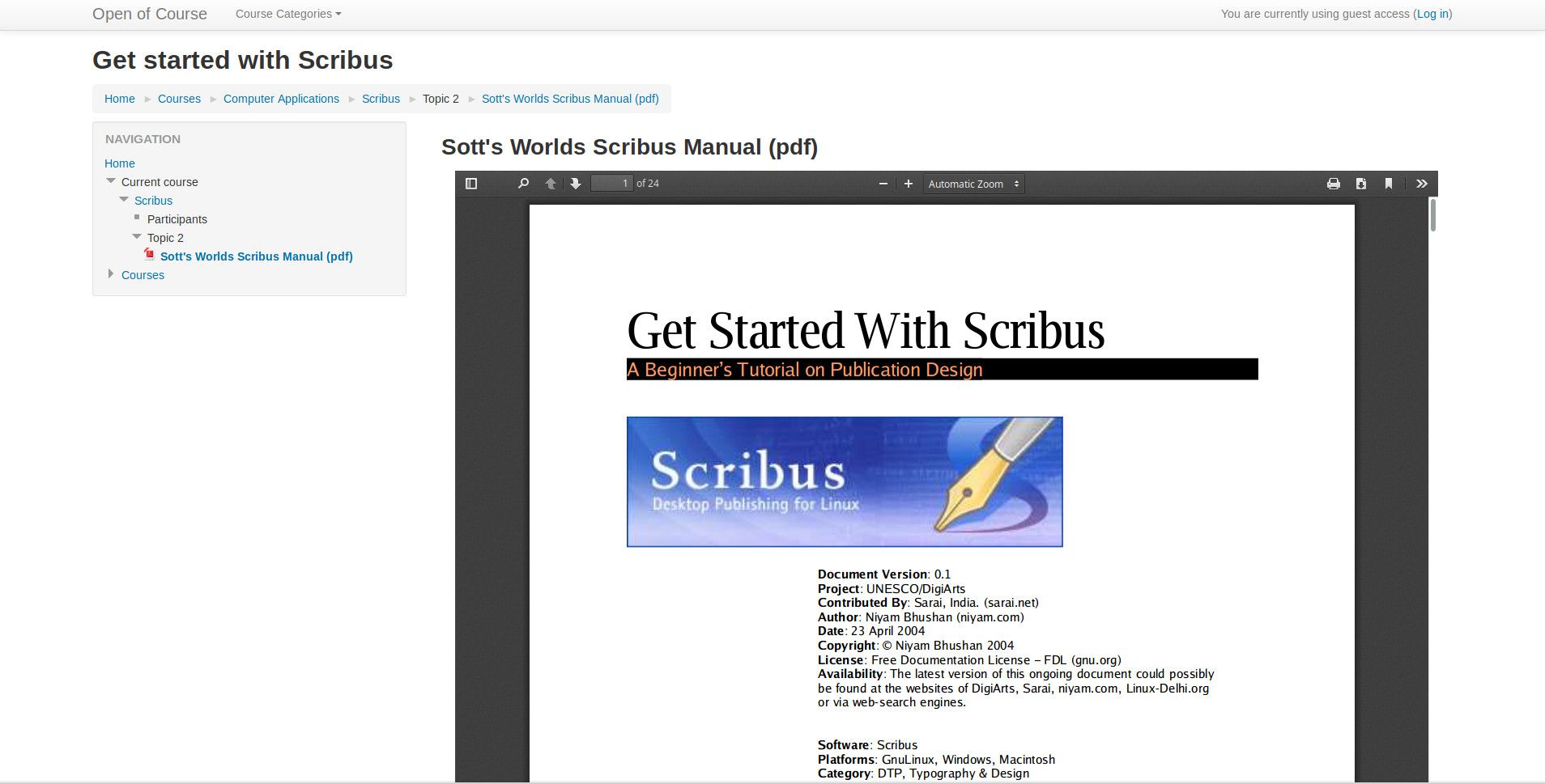 Sott's World Scribus Manual
