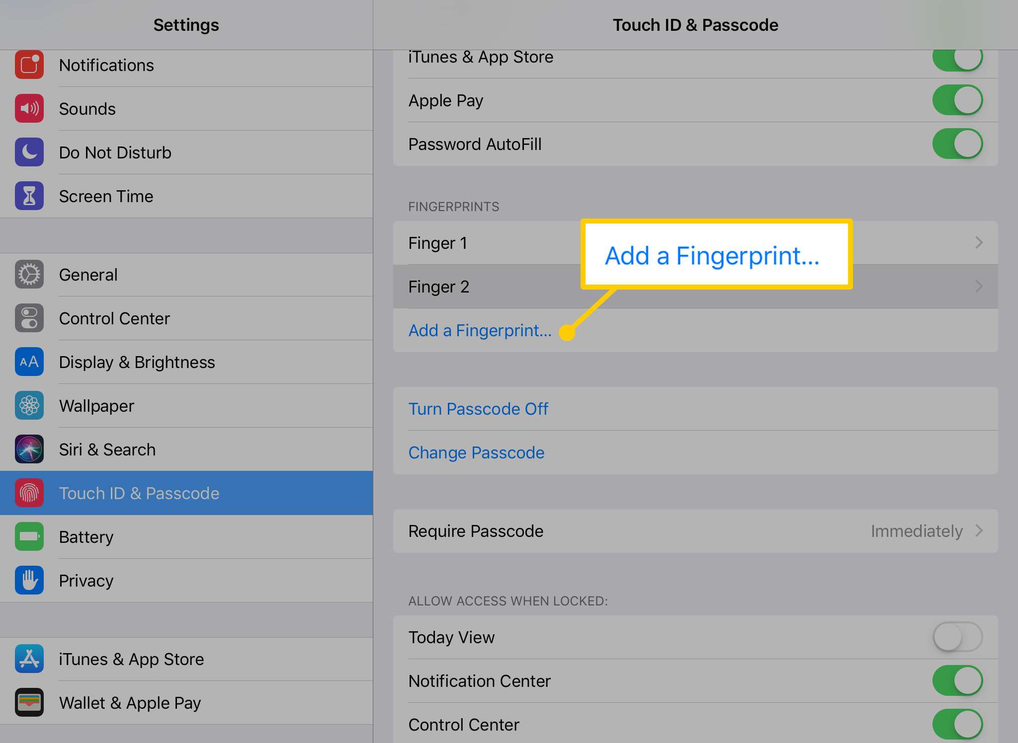 Přidejte na iPad možnost otisku prstu