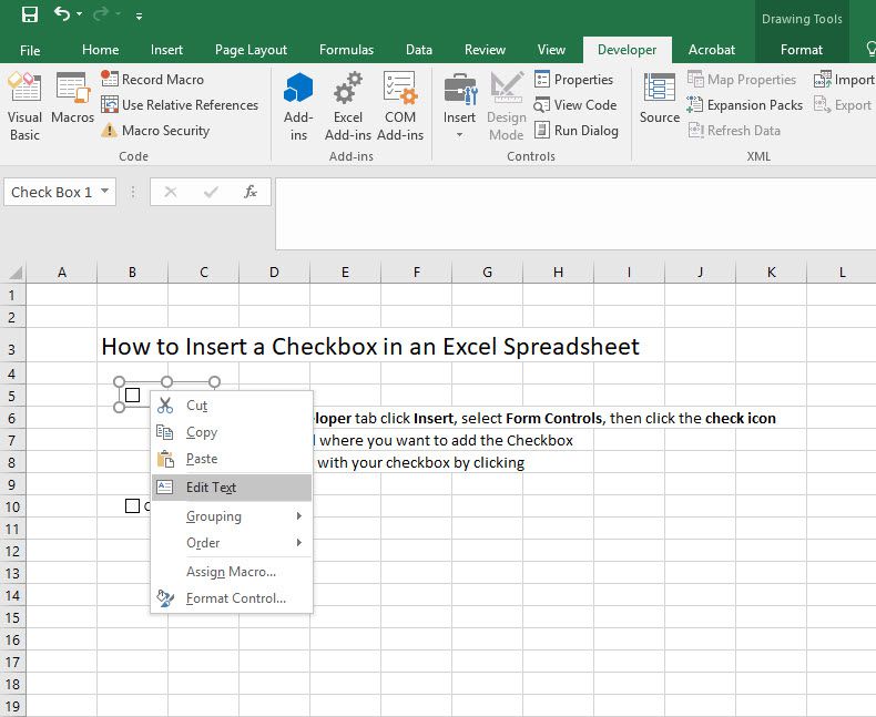 Jak upravit text při vkládání textového pole v aplikaci Excel