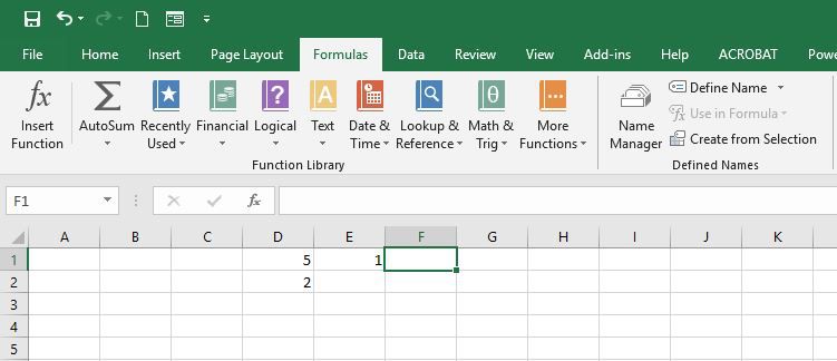 Zobrazování výsledků MOD v aplikaci Excel.
