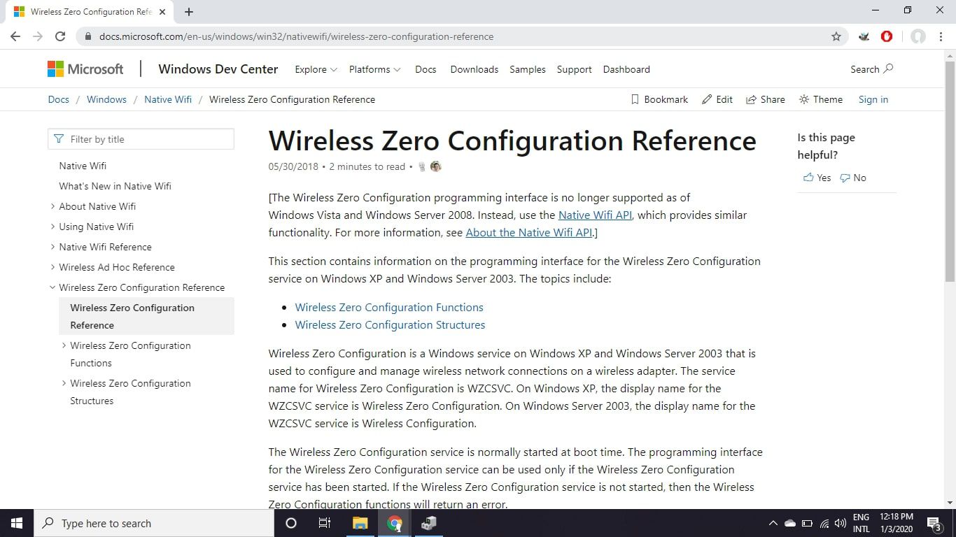 Průvodce dokumentací Microsoft Wireless Zero Configuration (WZC)