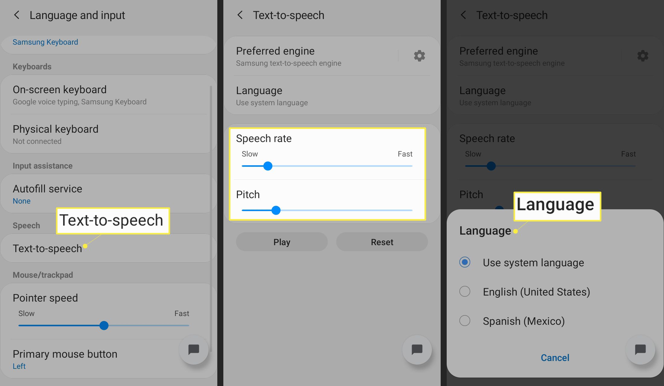 Jak změnit nastavení převodu textu na řeč v systému Android