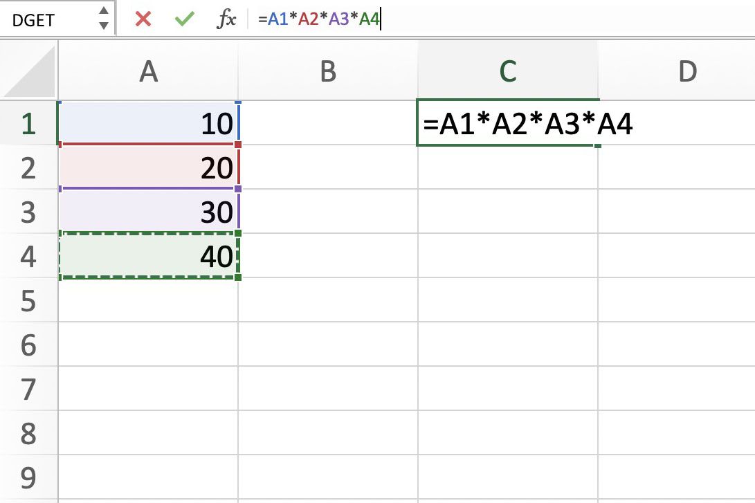 Screenshot aplikace Excel ukazující vzorec lze změnit
