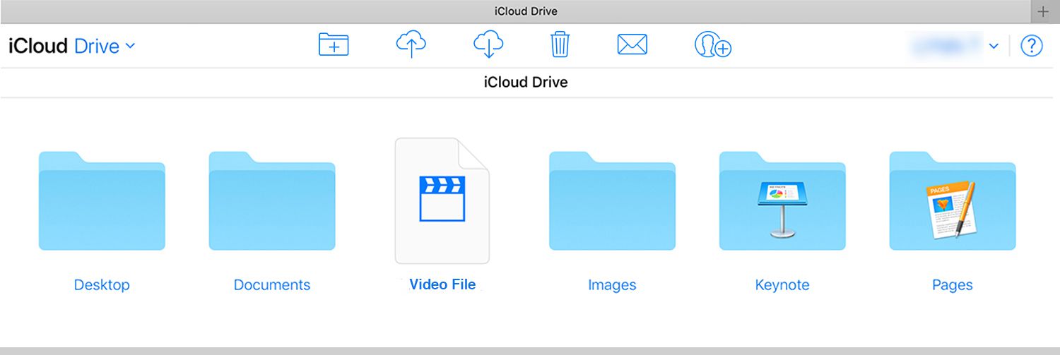 Screenshot souborů iCloud Drive