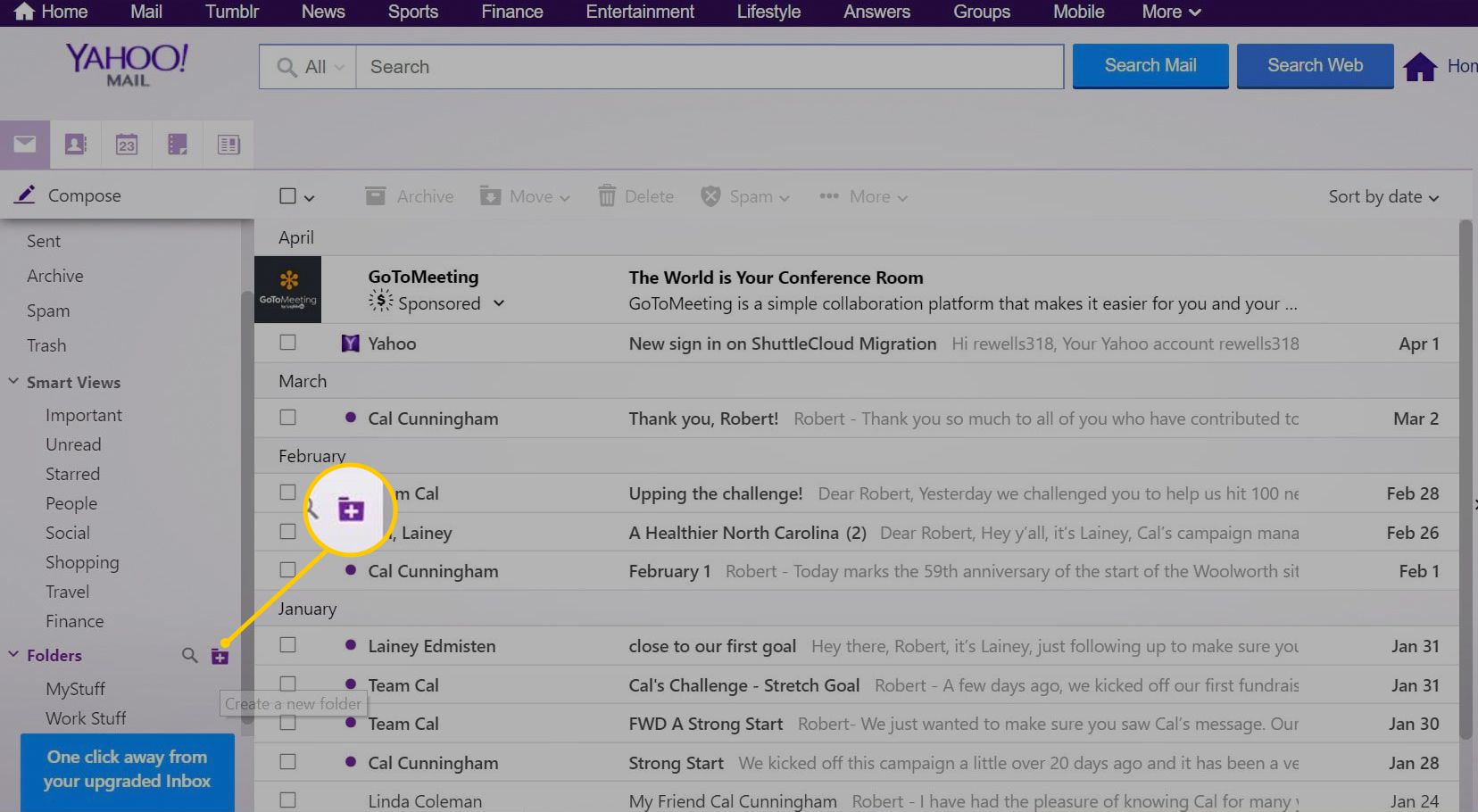 Plus přihlášení na Yahoo Mail basic