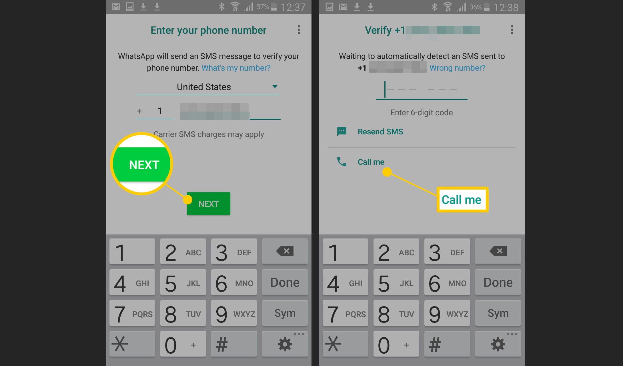 Kroky při ověřování telefonního čísla na WhatsApp bez ověřovacího kódu SMS