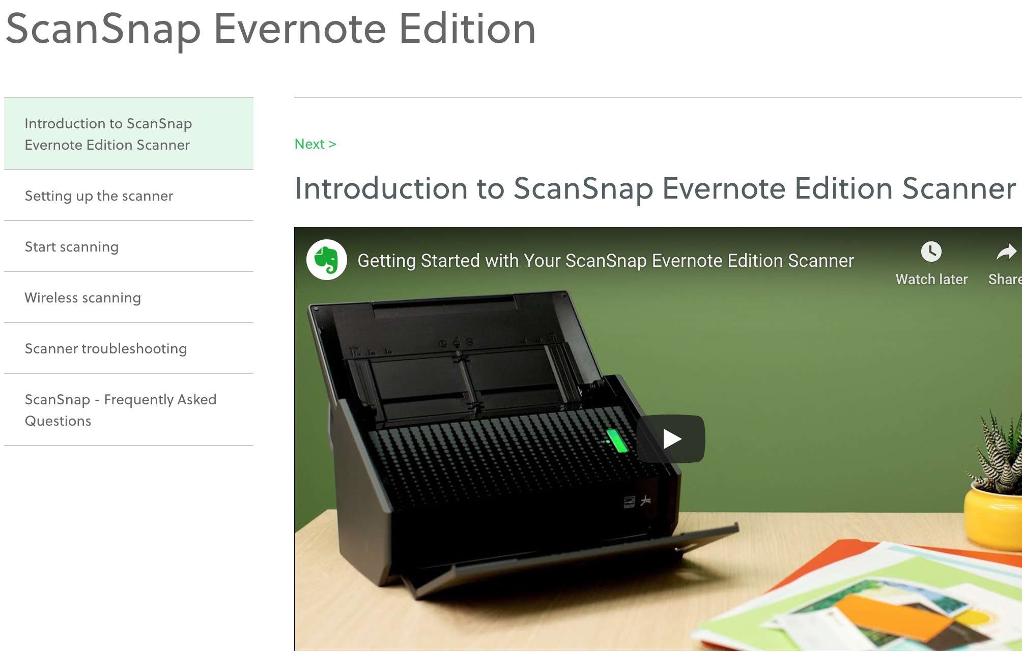 Používání ScanSnap Evernote Edition