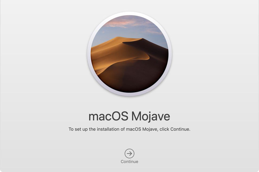 Snímek obrazovky systému macOS Mojave