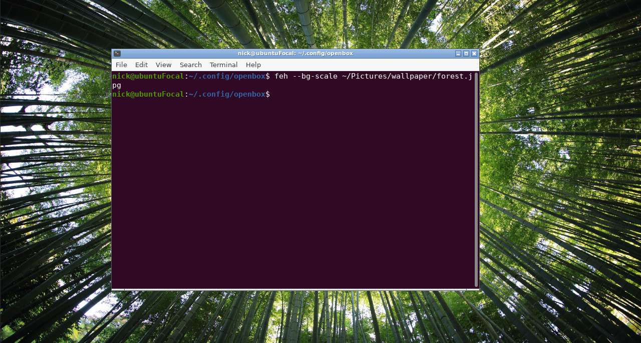 Ubuntu Openbox nastavil tapetu s feh