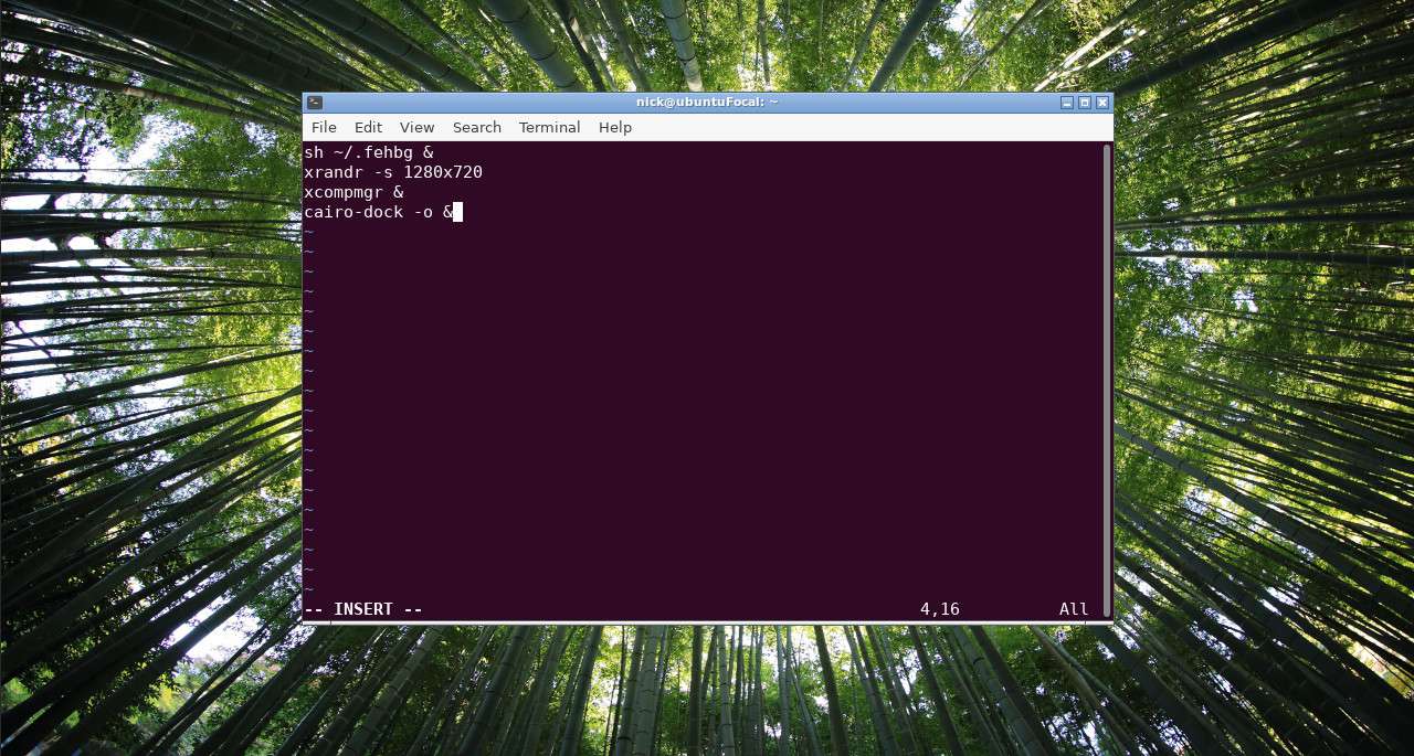 Ubuntu Openbox konfiguruje automatické spuštění Cairo Dock