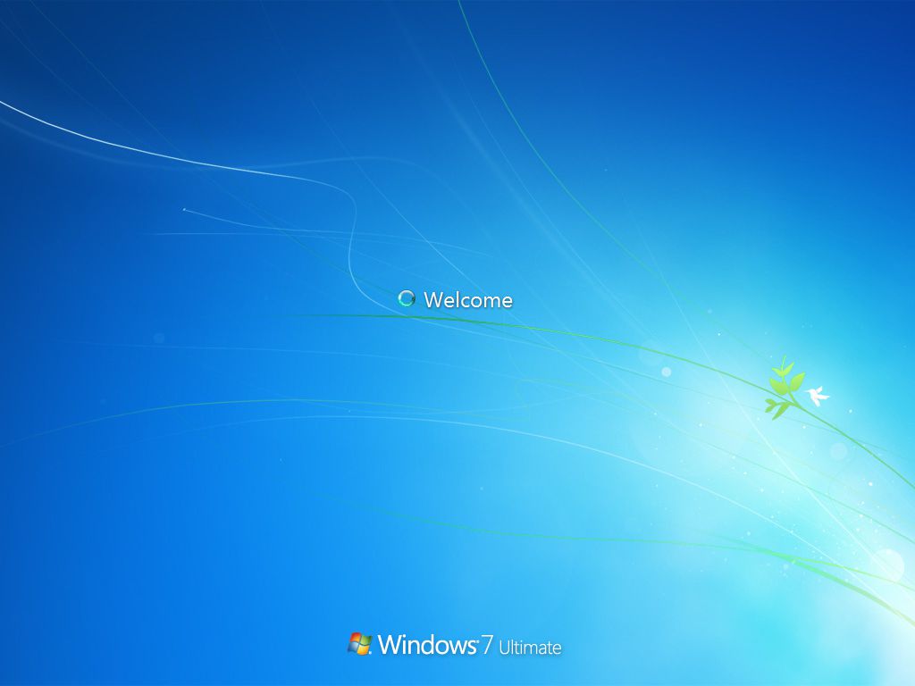 Windows 7 přihlašovací uvítací obrazovka