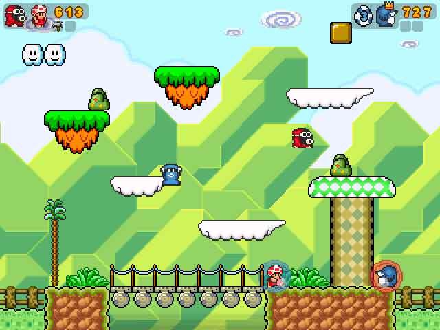 Snímek obrazovky ze hry Super Mario War
