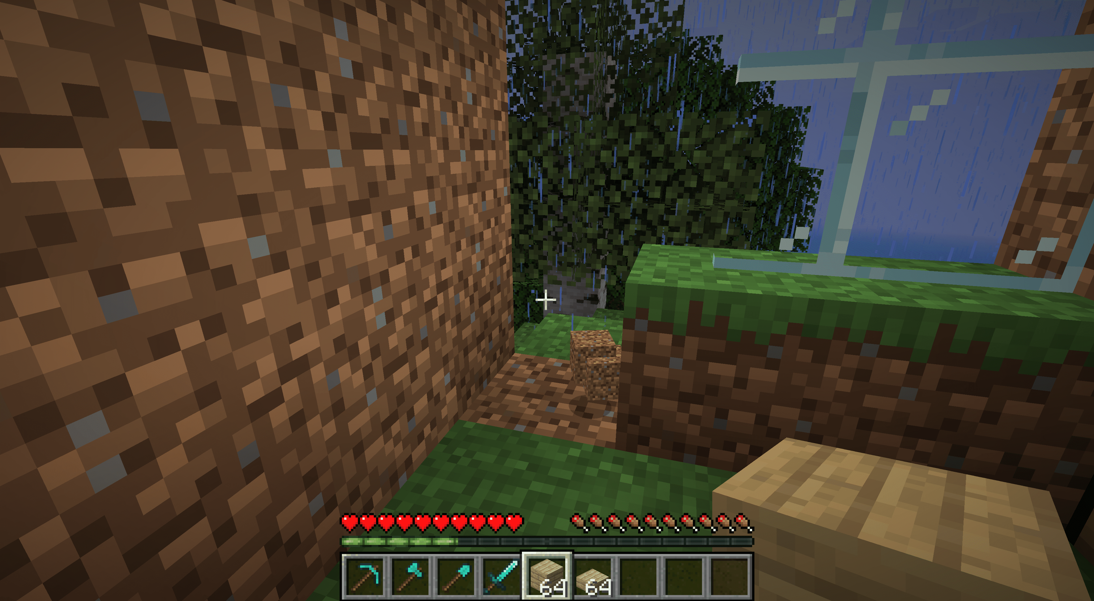 Výměna špinavých zdí v domě Minecraftu.