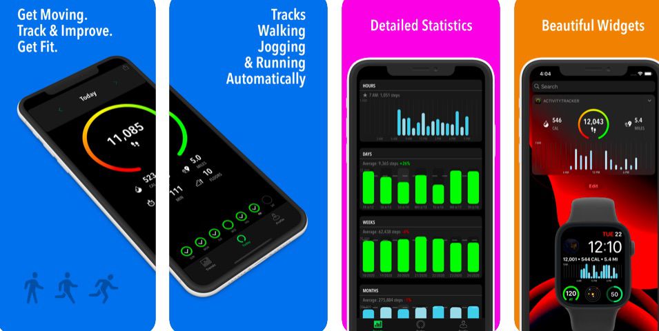 ActivityTracker Pedometer iOS aplikace pro počítání kroků
