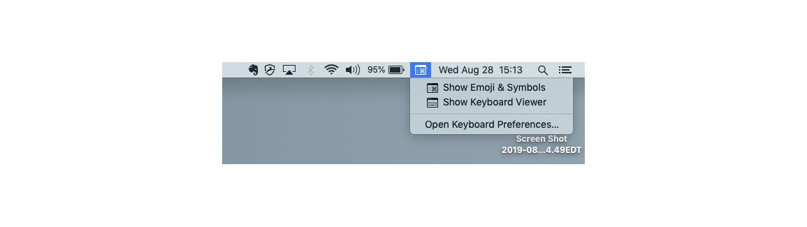 Otevřete Prohlížeč klávesnice na Macu iOS