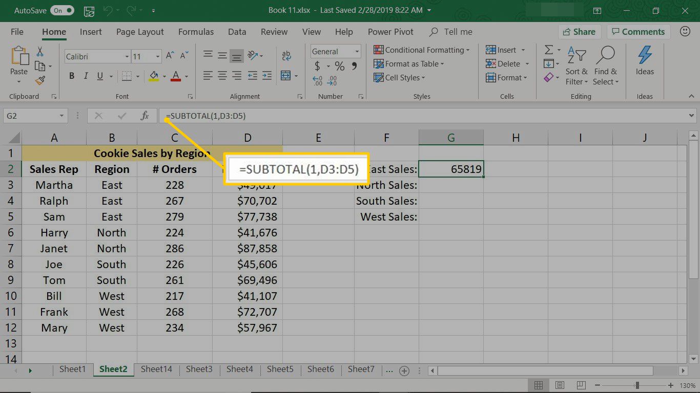 Lišta vzorců v Excelu