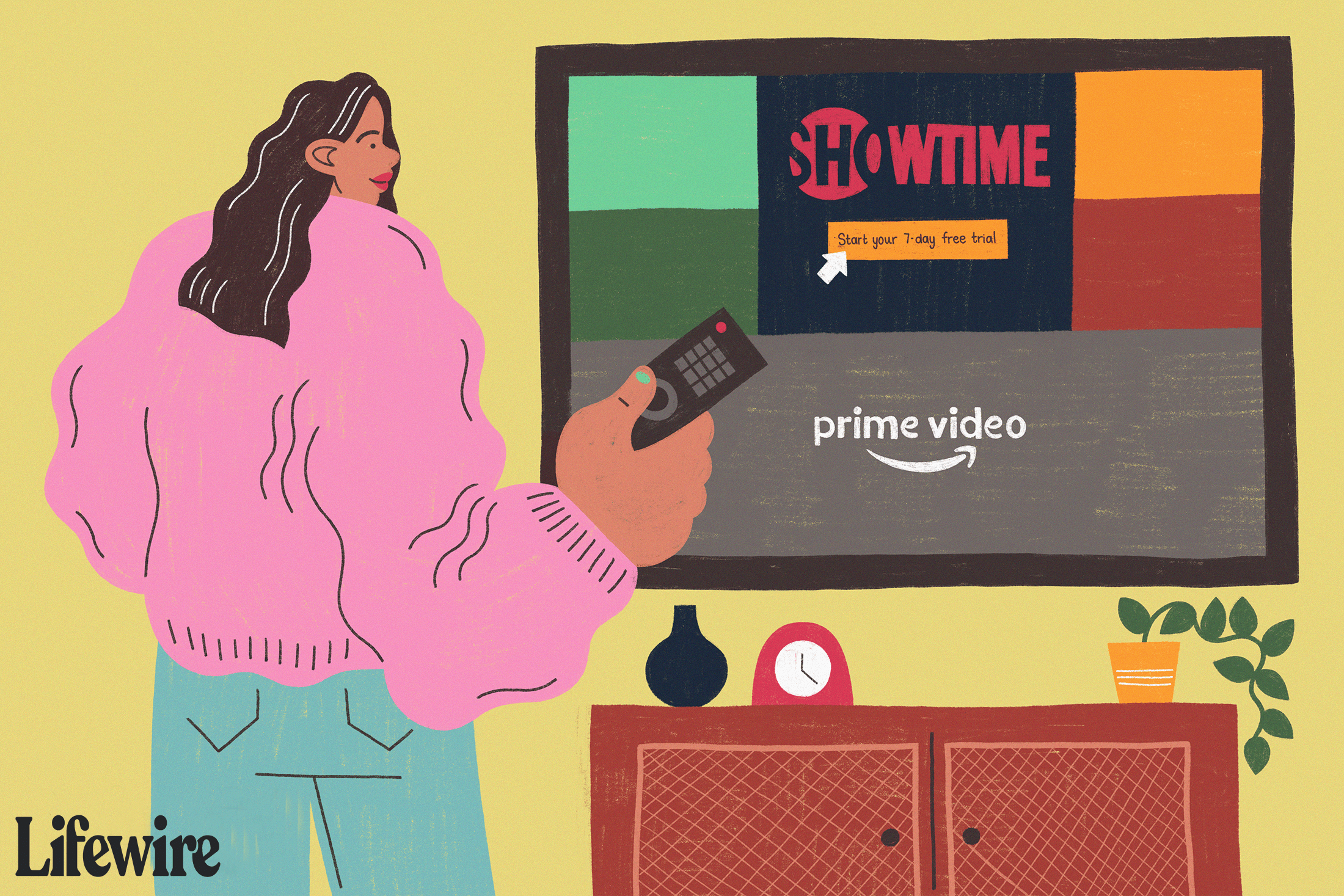 Osoba, která přidává Showtime na Amazon Prime