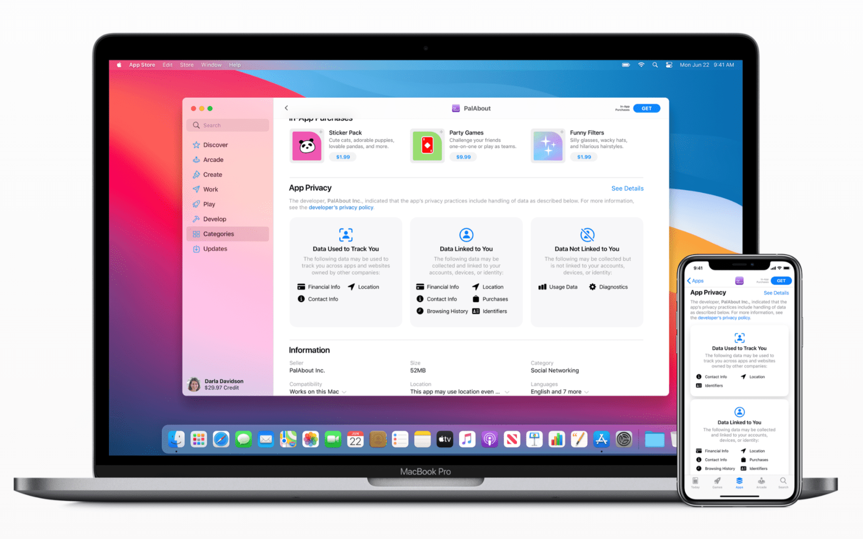 Úvodní obrazovka Apple pro ochranu osobních údajů