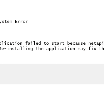 netapi32 dll error message 86ad3282777544599f891f36e6e62b15